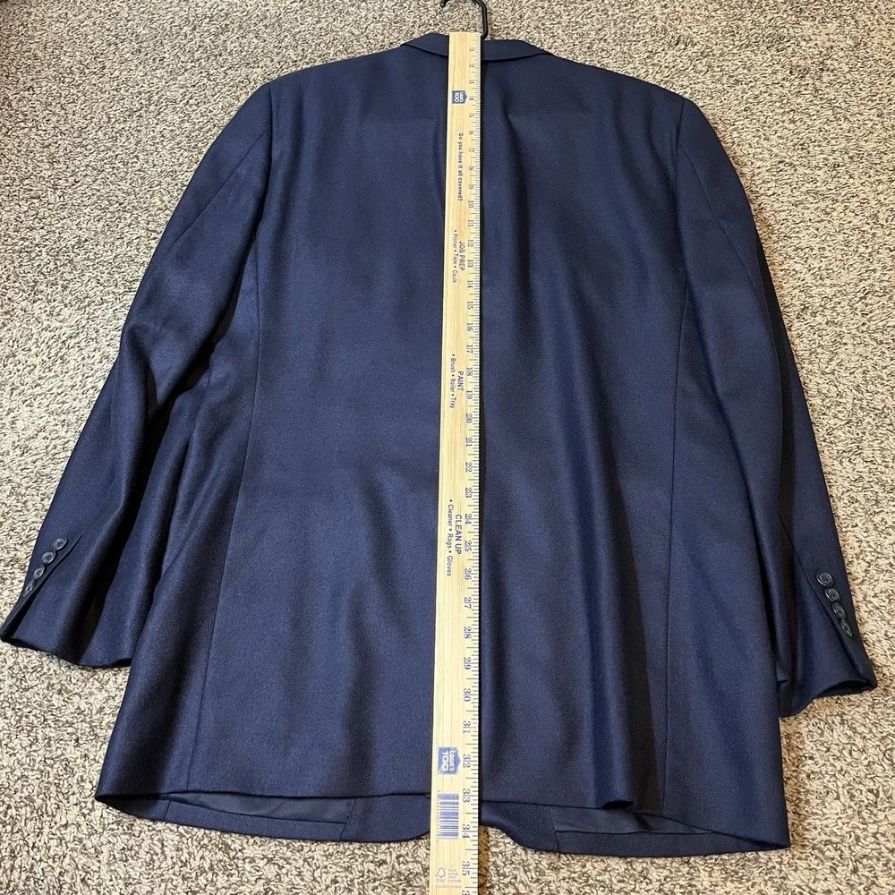 John W Nordstrom Loro Piana 100% Cashmere Suit Blazer Jacket Navy Blue Mens 42L